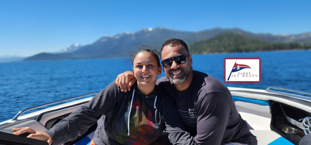 Emerald Bay Luxury Boat Rental: Luxury no-propeller boat cruising Emerald Bay South Lake Tahoe