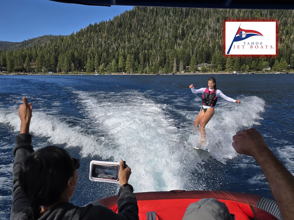 Enjoy true peace of mind on Lake Tahoe with Tahoe Jet Boats—luxury no-propeller vessels captained by seasoned professionals dedicated to your safety, comfort, and unforgettable memories.